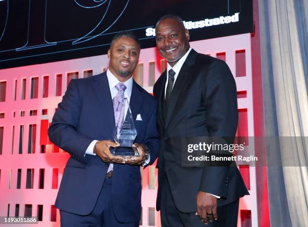 Warrick Dunn and Derrick Brooks attend the Sports Illustrated Sportsperson Of The Year 2019 at The Ziegfeld Ballroom on December 09, 2019 in New York...