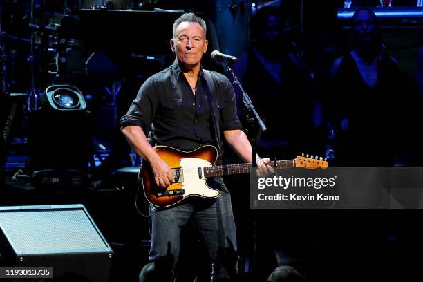 Bruce Springsteen performs onstage during the The Rainforest Fund 30th Anniversary Benefit Concert Presents 'We'll Be Together Again' at Beacon...