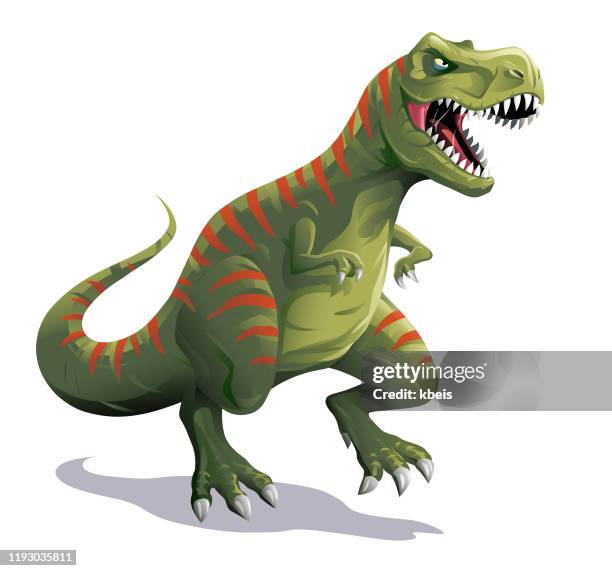 illustrations, cliparts, dessins animés et icônes de t-rex (en anglais) - agression