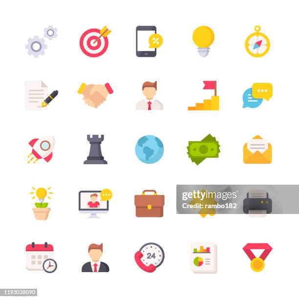 ilustrações de stock, clip art, desenhos animados e ícones de business flat icons. material design icons. pixel perfect. for mobile and web. contains such icons as engineering, loan, handshake, agreement, start up, business vision, suitcase, e-mail, printer, office. - suitcase