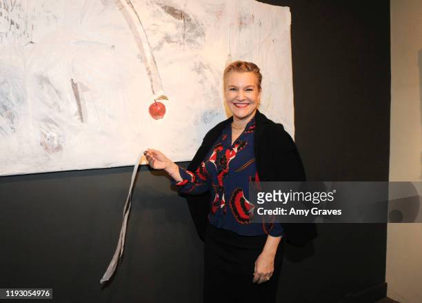 Krista Smith attends the Trigg Ison Fine Art In Association With Krista Smith And Sam Taylor-Johnson Present Darren Legallo "From Destruction" event...