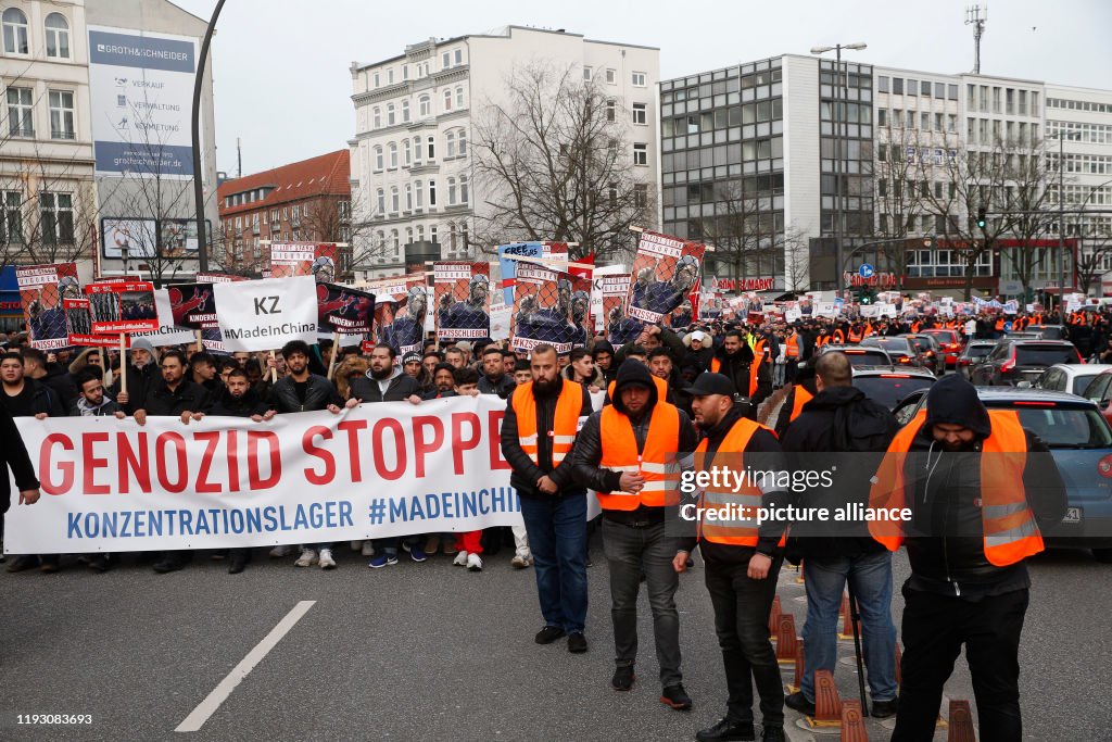 Demonstration against oppression of the Uighurs