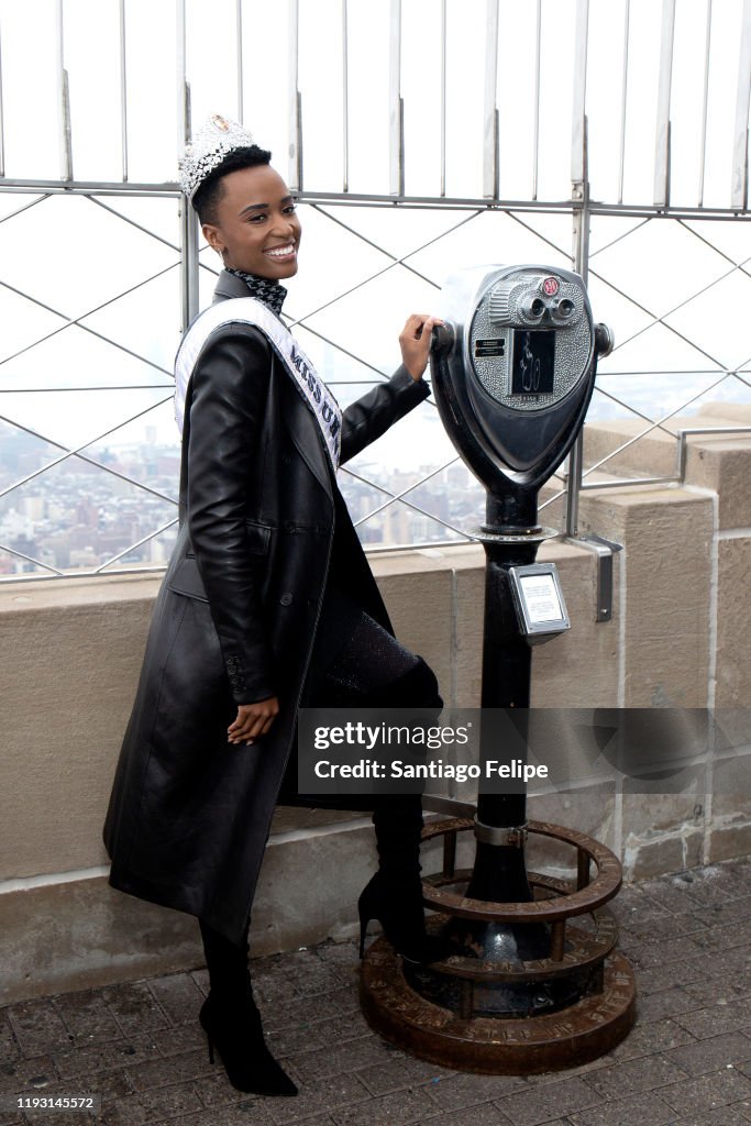 Empire State Building Hosts Miss Universe 2019 Zozibini Tunzi