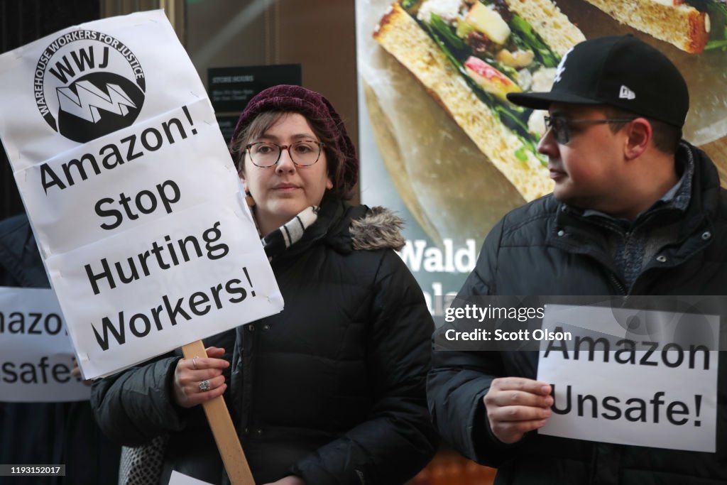 Amazon Injury Rates Former injured Amazon employees join labor organizers and community ...