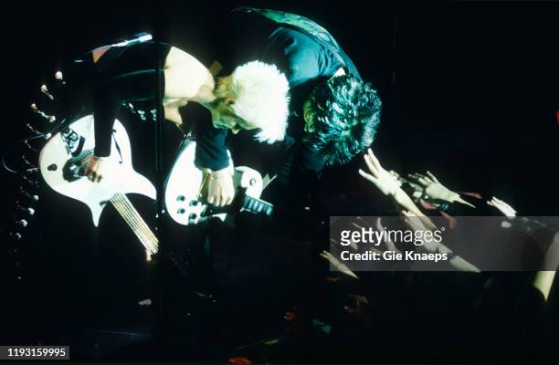 Swedish Pop group Roxette performs onstage during the Look Sharp Tour at the Ancienne Belgique concert hall, Brussels, Belgium, November 27, 1989....
