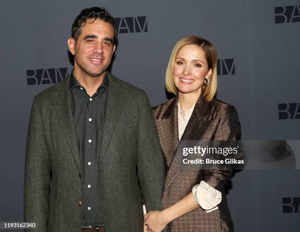 Bobby Cannavale and Rose Byrne pose at a photo call for the upcoming production of "Medea" at BAM on December 10, 2019 in The Brooklyn Borough of New...