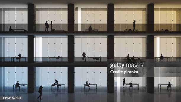 office cubicles - cubicles imagens e fotografias de stock