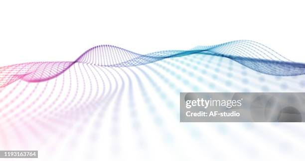 abstract network background. particle wave. blockchain.neural network. - neurons stock illustrations