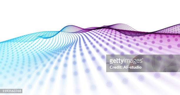 abstract network background. particle wave. blockchain.neural network. - artificial neural network stock illustrations