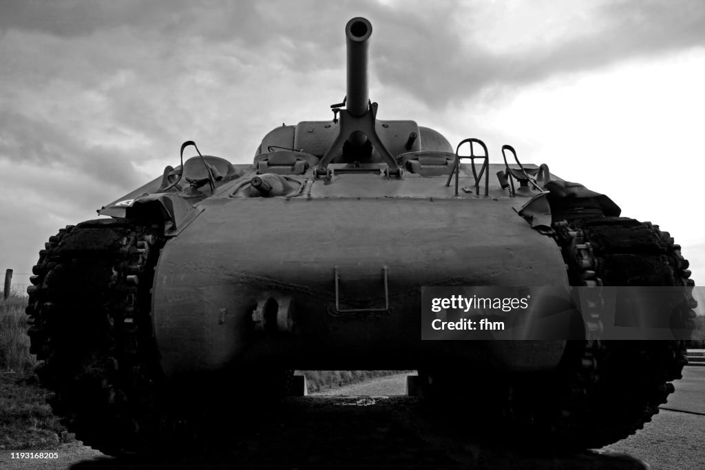 Old tank in the Normandy (France)