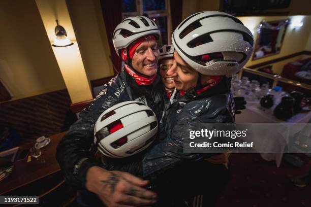 Former Welsh and British Lions rugby captain Gareth Thomas on Day 2 of the Tour De Trophy challenge in aid of Sport Relief. Cycling from Cardiff to...