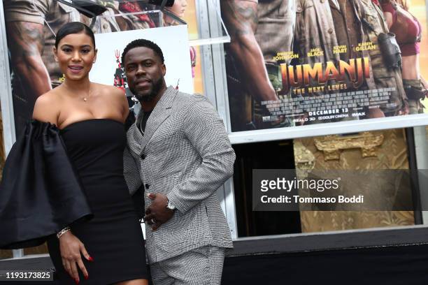 Kevin Hart and Eniko Parrish attend a Hand and Footprint ceremony honoring Kevin Hart at the TCL Chinese Theatre IMAX on December 10, 2019 in...