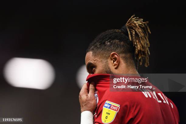 Ashley Williams of Bristol City reacts at the final whistle during the Sky Bet Championship match between Bristol City and Millwall at Ashton Gate on...