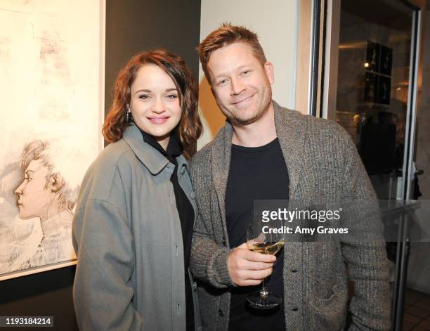 Joey King and Eddie Adams attend the Trigg Ison Fine Art In Association With Krista Smith And Sam Taylor-Johnson Present Darren Legallo "From...