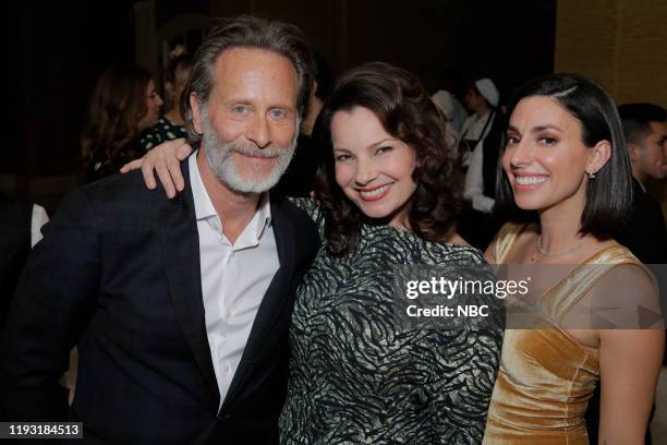 NBCUniversal Press Tour, January 11, 2020 -- NBCUniversal Party -- Pictured: Steven Weber, Fran Drescher, "Indebted"; Jade Catta-Preta, "The Soup" --