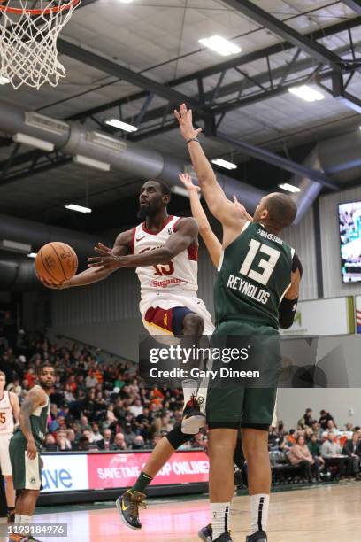 Sir'Dominic Pointer of the Canton Charge shoots against the Wisconsin Herd during an NBA G-League game on January 11, 2020 at Menominee Nation Arena...