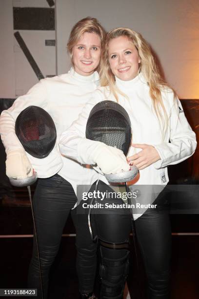 Britta Heidemann and Julia Dorny attend the Daimler Salon "Be a Mover" on December 10, 2019 in Berlin, Germany.