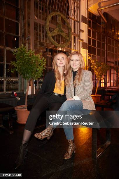 Marijke Smittenaar and Marija Mauer attend the Daimler Salon "Be a Mover" on December 10, 2019 in Berlin, Germany.