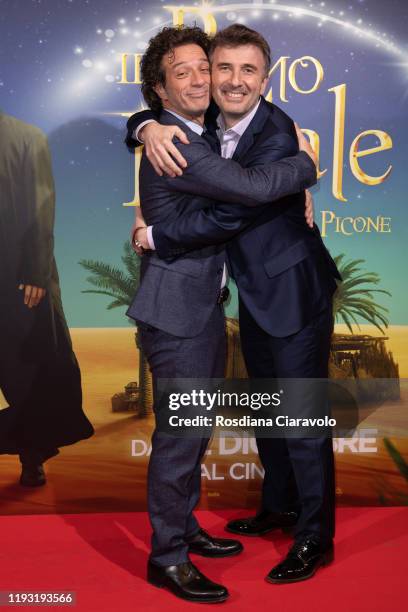 Salvatore Ficarra and Valentino Picone attend the "Il Primo Natale" Photocall on December 10, 2019 in Milan, Italy.