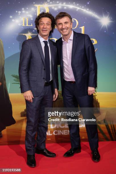 Salvatore Ficarra and Valentino Picone attend the "Il Primo Natale" Photocall on December 10, 2019 in Milan, Italy.