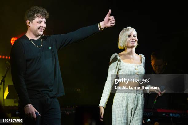 John Newman duets with Nina Nesbitt at Electric Ballroom on December 10, 2019 in London, England.