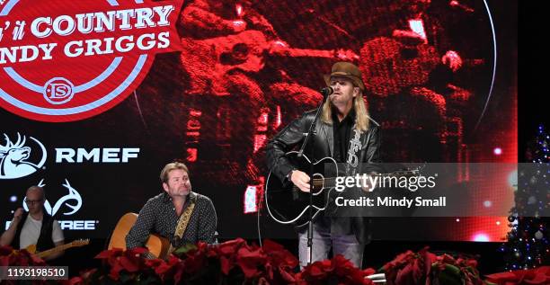 Singer Andy Griggs and singer/songwriter Ira Dean perform during the Daryle Singletary's 'Keepin' it Country' hosted by Andy Griggs show during the...