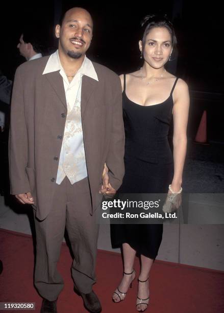 Actress Jennifer Lopez and boyfriend David Cruz attend the "My Family" Hollywood Premiere on April 27, 1995 at Pacific's Cinerama Dome in Hollywood,...