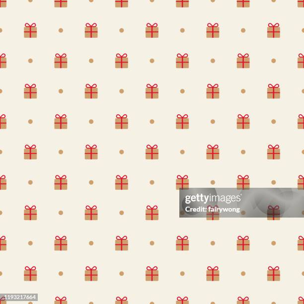 seamless pattern of gift boxes - christmas gift stock illustrations