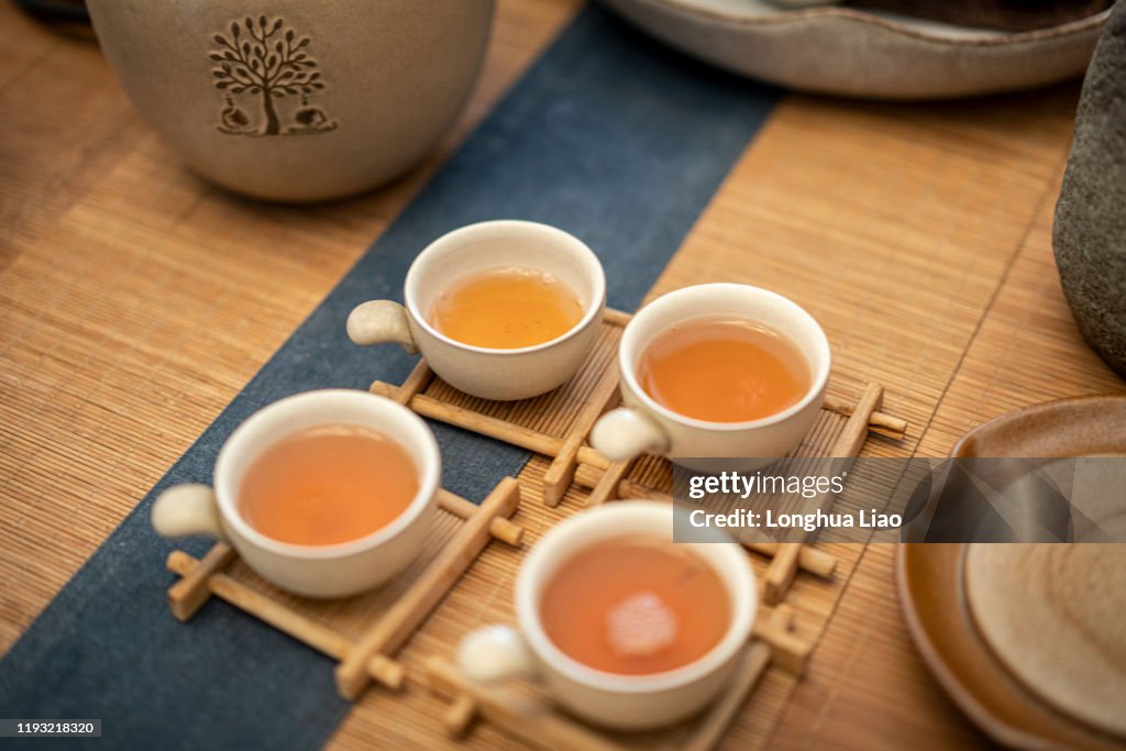 Few Cups A Few Cups On The End Table High-Res Stock Photo - Getty Images