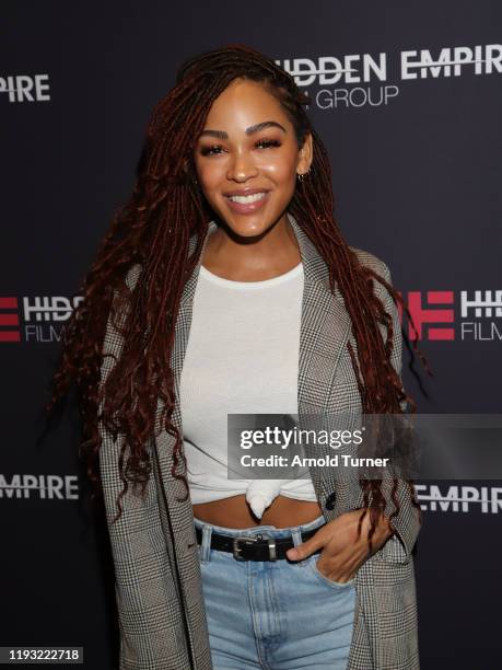 Meagan Good arrives at the 51st NAACP Image Awards FYC Screening Series Presents a Special Screening of BLACK AND BLUE with Deon Taylor and Tyrese...