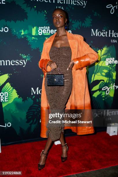 Madisin Rian attends 2019 amfAR generationCURE holiday party at Gitano Jungle Room on December 10, 2019 in New York City.