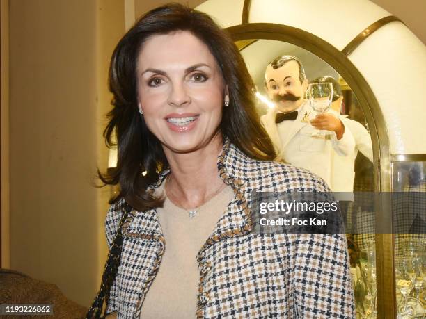 Caroline Barclay attends the Sophie Wiesenfeld Party at Cafe de Flore on December 10, 2019 in Paris, France.