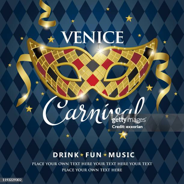 illustrazioni stock, clip art, cartoni animati e icone di tendenza di festa di carnevale di venezia - carnaval