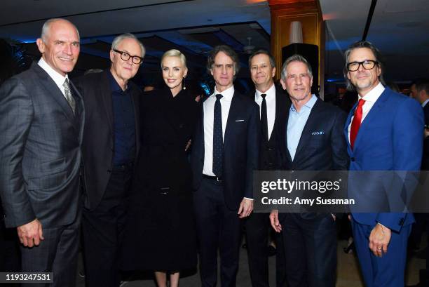 Joe Drake, John Lithgow, Charlize Theron, Michael Burns, Jay Roach, Jon Feltheimer and Charles Randolph attend the after party for Liongate's...