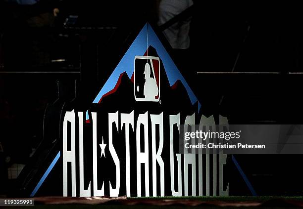 The All-Star Game logo is displayed on the field before the start of the 82nd MLB All-Star Game at Chase Field on July 12, 2011 in Phoenix, Arizona.