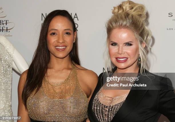 Actors Dania Ramirez and Crystal Hunt attend the "Christmas Couture" Design Experience and Unveiling at Sofitel Los Angeles At Beverly Hills on...