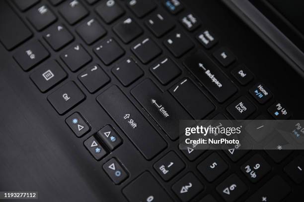 Keyboard is seen in Stuttgart, Germany on January 11, 2020