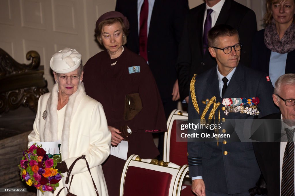 Queen Margrethe Of Denmark Attends A Memorial Service On the Occasion Of The Centennial Year For Reunification Of Southern Denmark