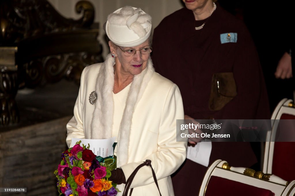 Queen Margrethe Of Denmark Attends A Memorial Service On the Occasion Of The Centennial Year For Reunification Of Southern Denmark