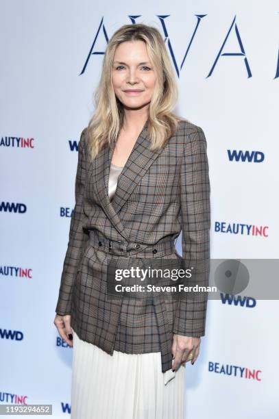 Michelle Pfeiffer attends the 2019 WWD Beauty Inc Awards at The Rainbow Room on December 11, 2019 in New York City.