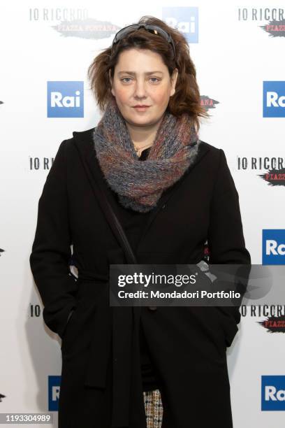 Italian actress Giovanna Mezzogiorno during the photocall of presentation of the film Io ricordo Piazza Fontana broadcast on Raiuno. Milan , December...