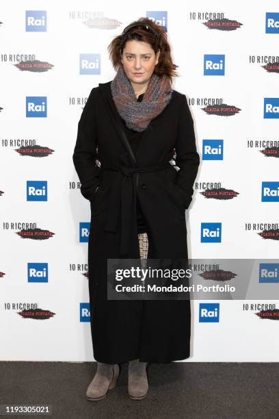 Italian actress Giovanna Mezzogiorno during the photocall of presentation of the film Io ricordo Piazza Fontana broadcast on Raiuno. Milan , December...