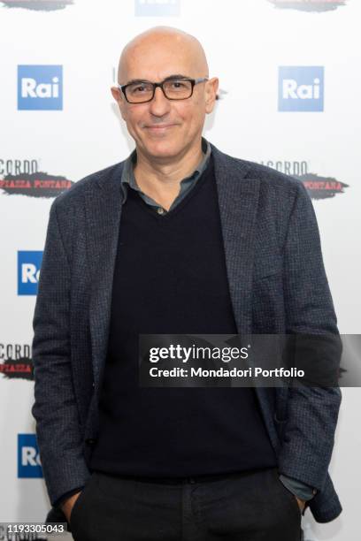 Italian director and scriptwriter Francesco Miccichè during the photocall of presentation of the film Io ricordo Piazza Fontana broadcast on Raiuno....