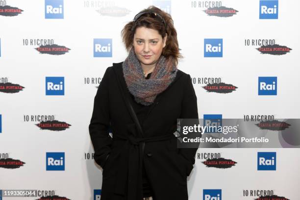 Italian actress Giovanna Mezzogiorno during the photocall of presentation of the film Io ricordo Piazza Fontana broadcast on Raiuno. Milan , December...