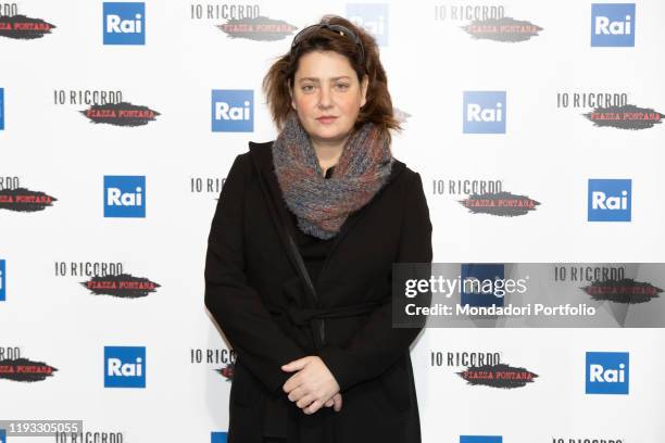 Italian actress Giovanna Mezzogiorno during the photocall of presentation of the film Io ricordo Piazza Fontana broadcast on Raiuno. Milan , December...