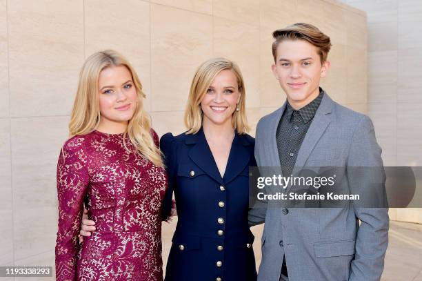 Ava Elizabeth Phillippe, honoree Reese Witherspoon, and Deacon Reese Phillippe attend The Hollywood Reporter's Power 100 Women in Entertainment at...