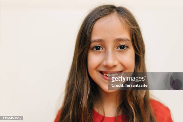 elementary age schoolgirl portrait - argentina girls stock pictures, royalty-free photos & images