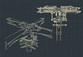 Helicopter Main Rotor Blueprint