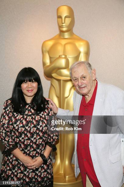Anna Sui and Murray Lerner attend the AMPAS' Monday Nights With Oscar Screening of "Festival" at the Academy Theater at Lighthouse International on...
