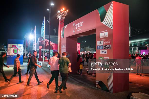 General view of the fan zone prior to the FIFA Club World Cup Qatar 2019 match between Al-Sadd Sports Club and Hienghene Sport at Jassim Bin Hamad...